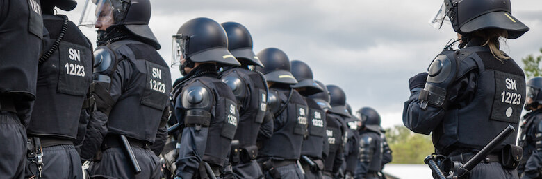 Polizeikräfte im Einsatz